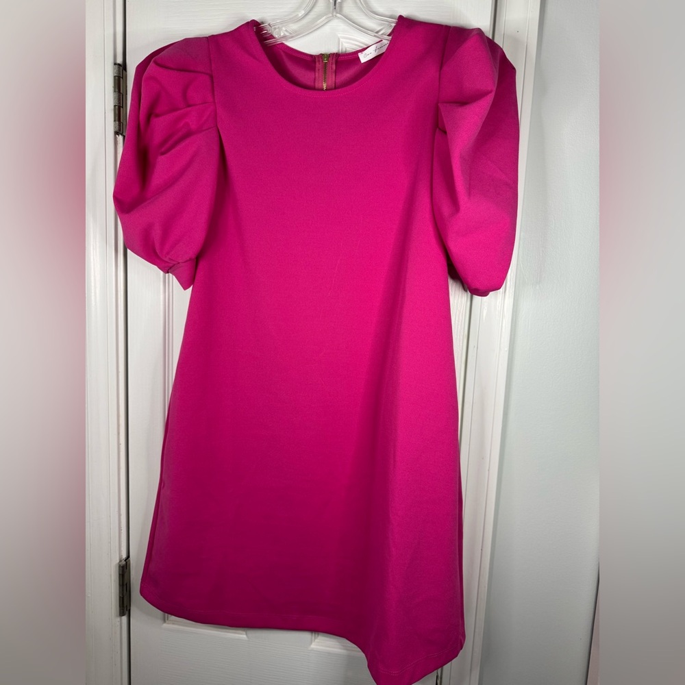 Ces Femme Fuchsia Midi Dress with pockets